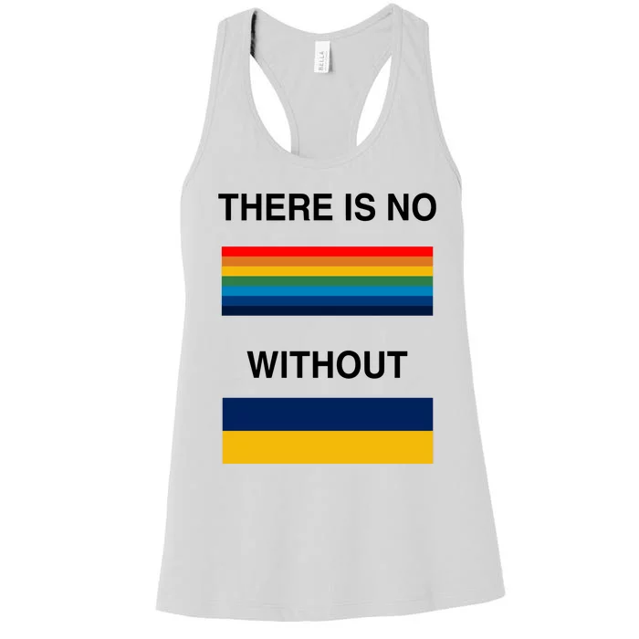 There Is No Rainbow Without Yellow And Blue Women's Racerback Tank