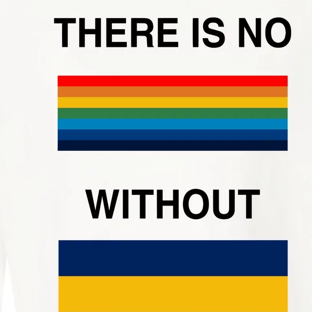 There Is No Rainbow Without Yellow And Blue Cropped Pullover Crew