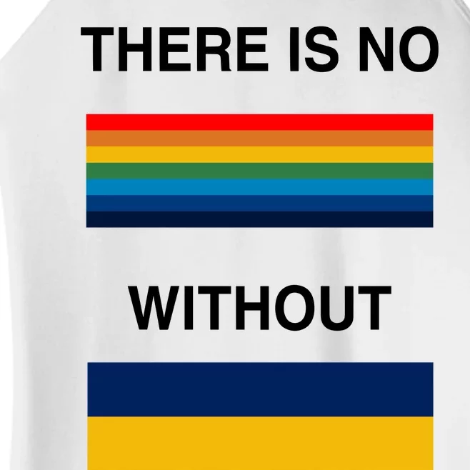 There Is No Rainbow Without Yellow And Blue Women’s Perfect Tri Rocker Tank