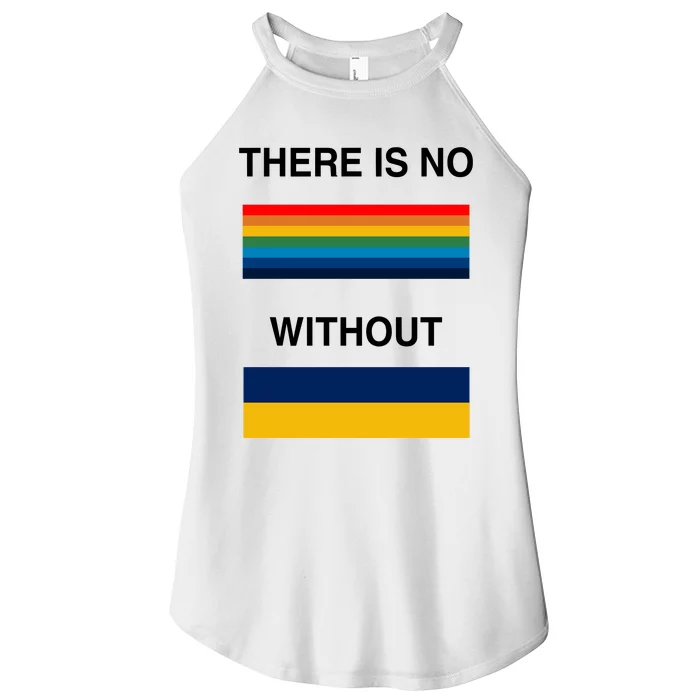 There Is No Rainbow Without Yellow And Blue Women’s Perfect Tri Rocker Tank