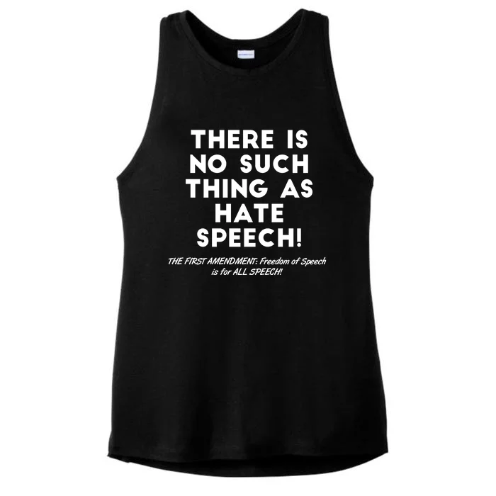 There Is No Such Thing As Hate Speech Ladies Tri-Blend Wicking Tank