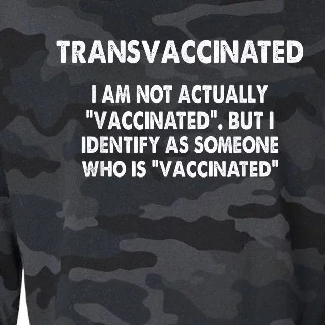 Transvaccinated I'm Not Actually Vaccinated Cropped Pullover Crew