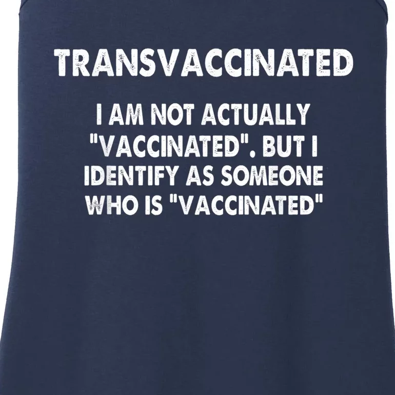 Transvaccinated I'm Not Actually Vaccinated Ladies Essential Tank