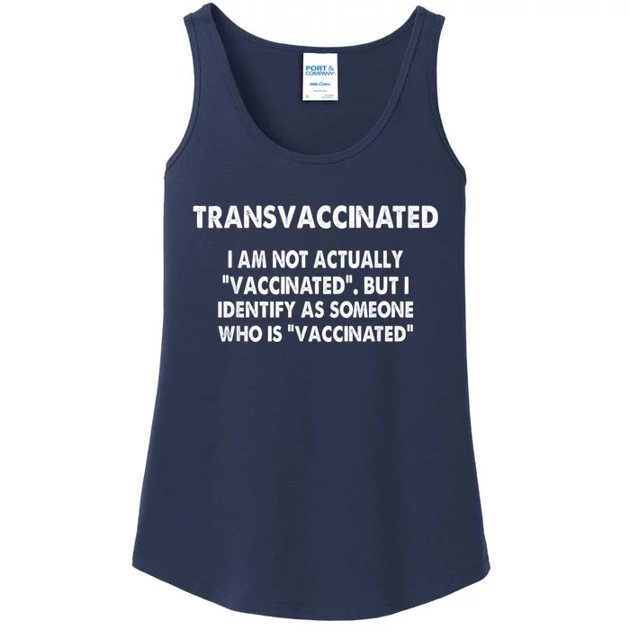 Transvaccinated I'm Not Actually Vaccinated Ladies Essential Tank