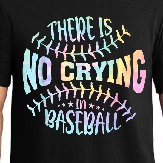 There Is No Crying In Baseball Tie Dye Pajama Set