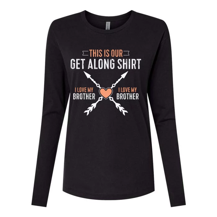 This Is Our Get Along I Love My Brother Womens Cotton Relaxed Long Sleeve T-Shirt