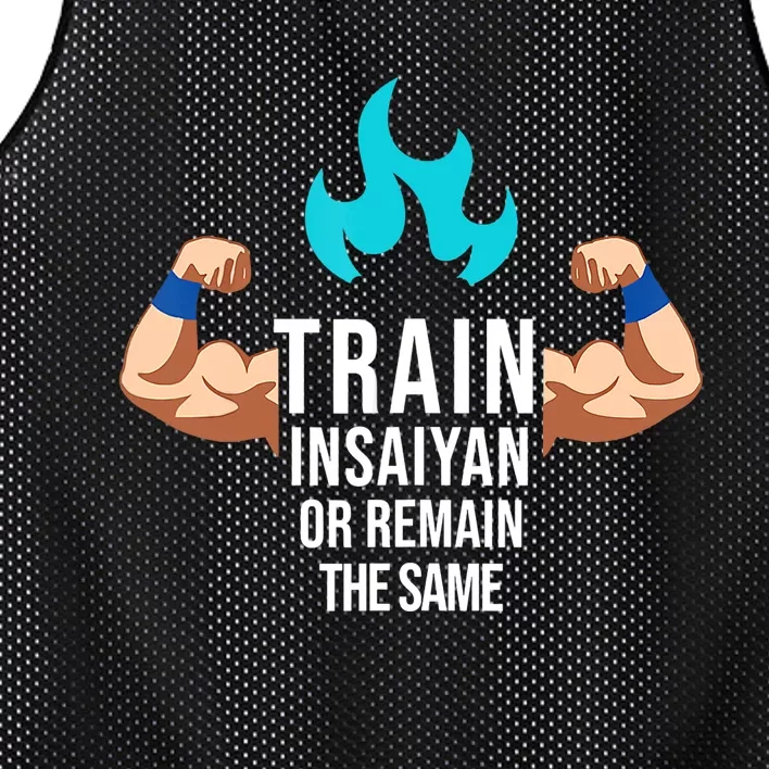 Train Insaiyan Or Remain The Same Anime Gym Bodybuilding Mesh Reversible Basketball Jersey Tank