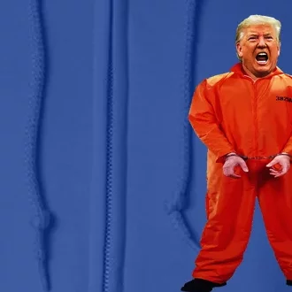 Trump In Orange Jumpsuit Full Zip Hoodie