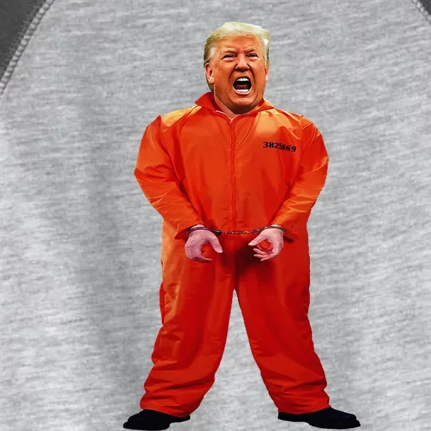 Trump In Orange Jumpsuit Toddler Fine Jersey T-Shirt