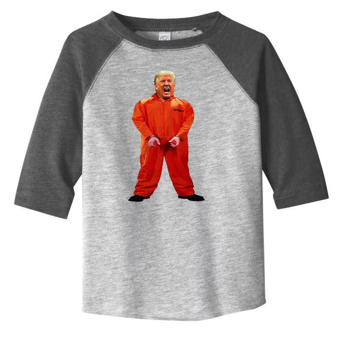 Trump In Orange Jumpsuit Toddler Fine Jersey T-Shirt