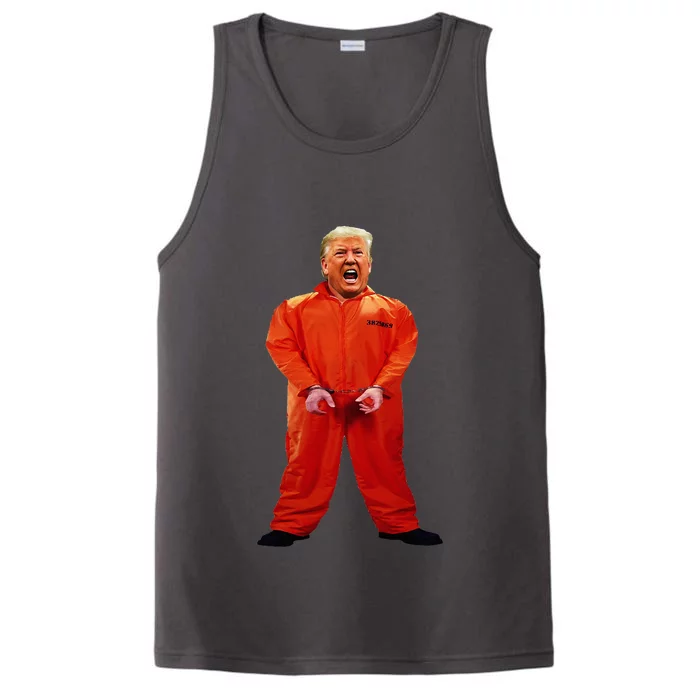 Trump In Orange Jumpsuit Performance Tank