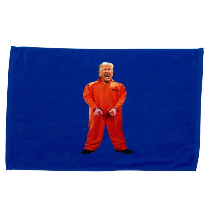 Trump In Orange Jumpsuit Microfiber Hand Towel