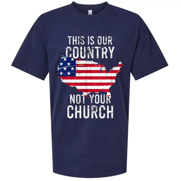 This Is Our Country Not Your Church Freedoom Religious Sueded Cloud Jersey T-Shirt