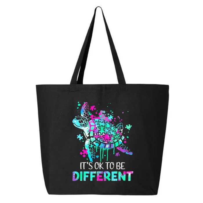 Turtle It's Ok To Be Different Autism Puzzle Piece 25L Jumbo Tote