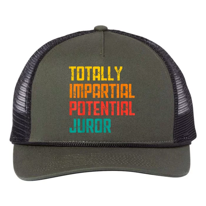 Totally Impartial Potential Juror Retro Rope Trucker Hat Cap