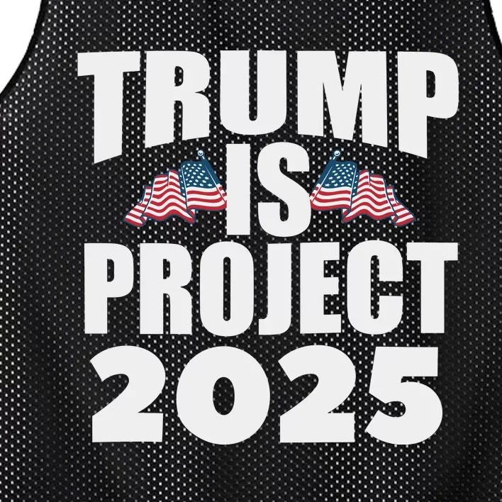 Trump Is Project 2025 Mesh Reversible Basketball Jersey Tank