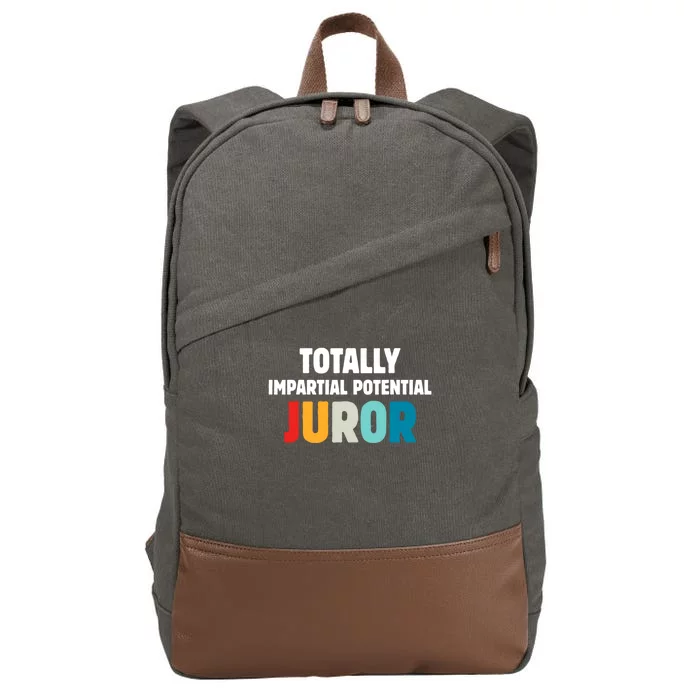 Totally Impartial Potential Juror Cotton Canvas Backpack