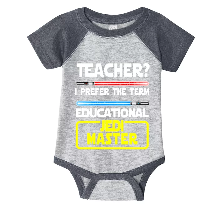 Teacher? I Prefer The Term Educational Jedi Master Infant Baby Jersey Bodysuit