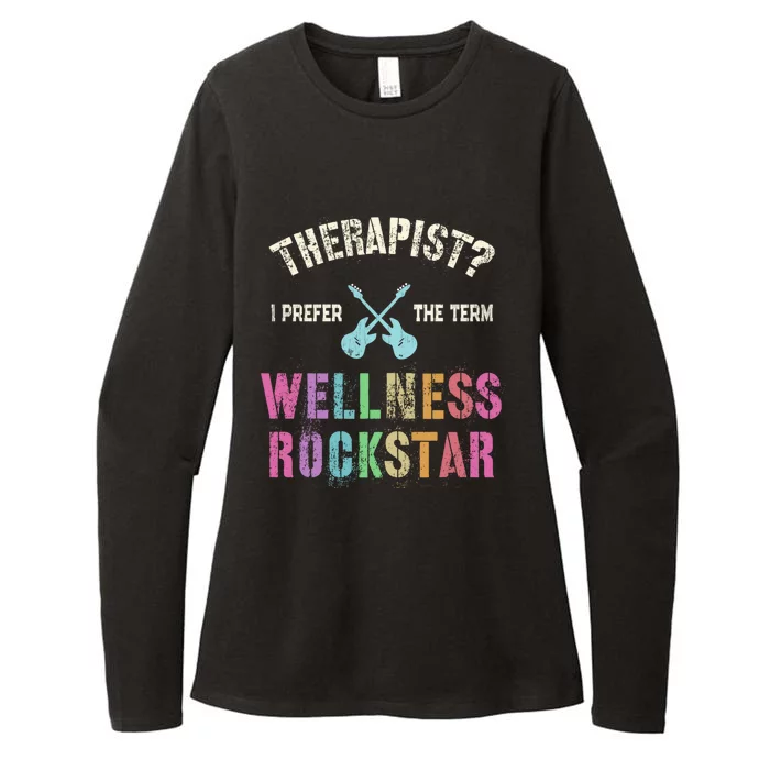 Therapist I Prefer Wellness Rockstar Therapy Ninja Team Cute Gift Womens CVC Long Sleeve Shirt