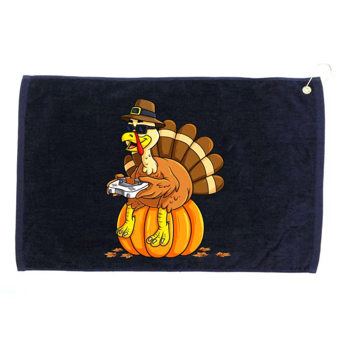 Turkey I Paused My Game To Be Thankful Video Gamer Grommeted Golf Towel