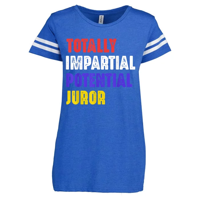 Totally Impartial Potential Juror Funny 4th July Enza Ladies Jersey Football T-Shirt