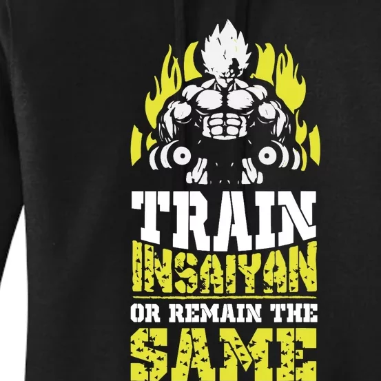 Train Insaiyan Remain The Same Workout Anime Gym Women's Pullover Hoodie