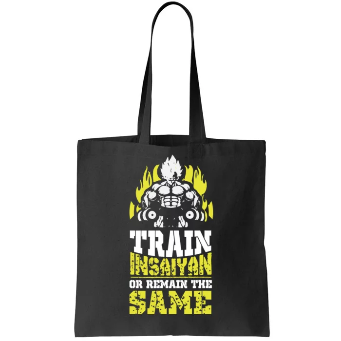 Train Insaiyan Remain The Same Workout Anime Gym Tote Bag