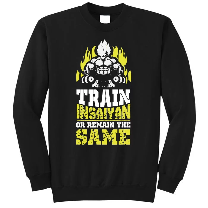 Train Insaiyan Remain The Same Workout Anime Gym Tall Sweatshirt