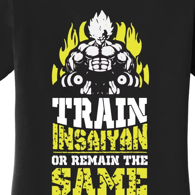 Train Insaiyan Remain The Same Workout Anime Gym Women's T-Shirt