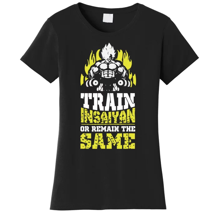 Train Insaiyan Remain The Same Workout Anime Gym Women's T-Shirt