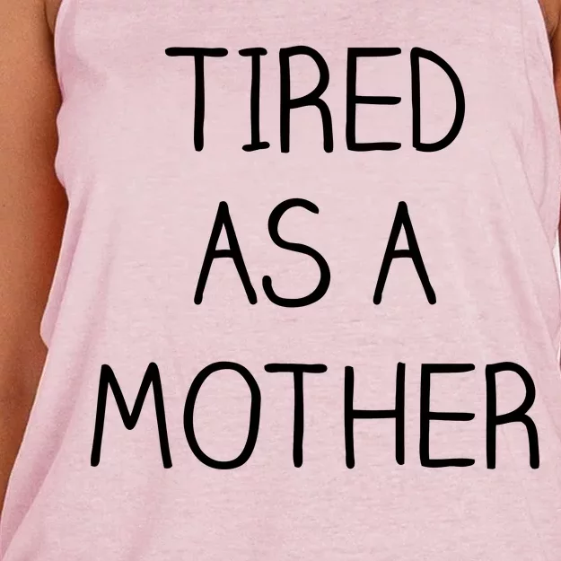 Tired As A Mother Cute Women's Knotted Racerback Tank