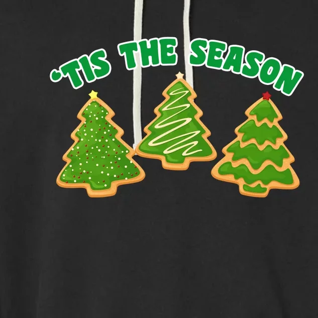 'Tis The Season Cute Funny Christmas Garment-Dyed Fleece Hoodie