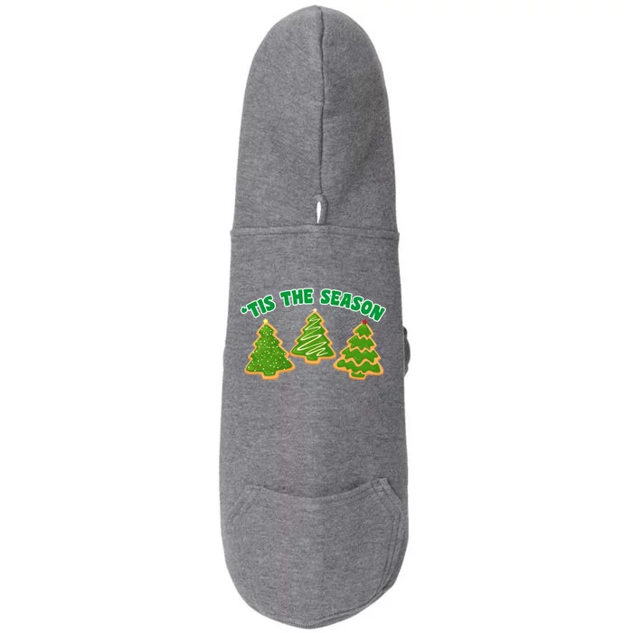 'Tis The Season Cute Funny Christmas Doggie 3-End Fleece Hoodie