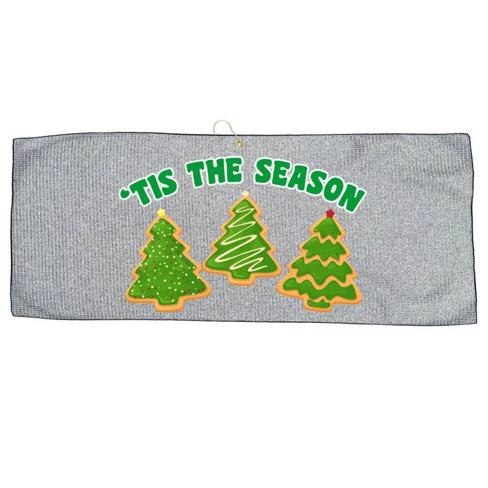 'Tis The Season Cute Funny Christmas Large Microfiber Waffle Golf Towel