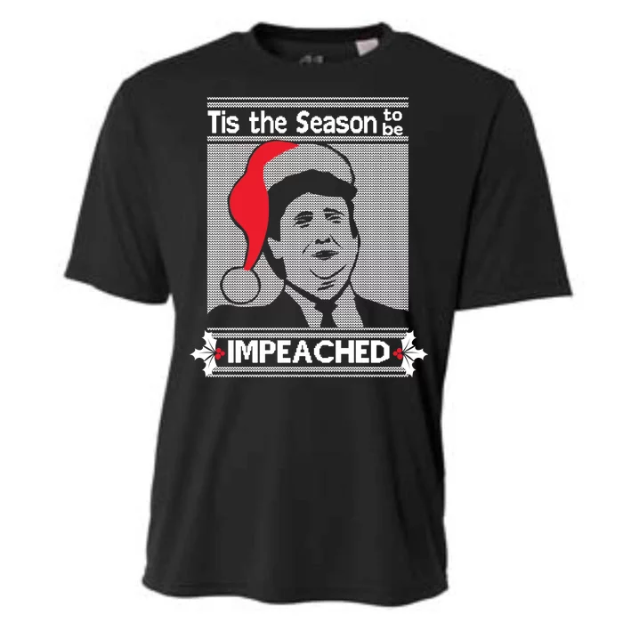 Tis The Season To Be Impeached Ugly Christmas Cooling Performance Crew T-Shirt