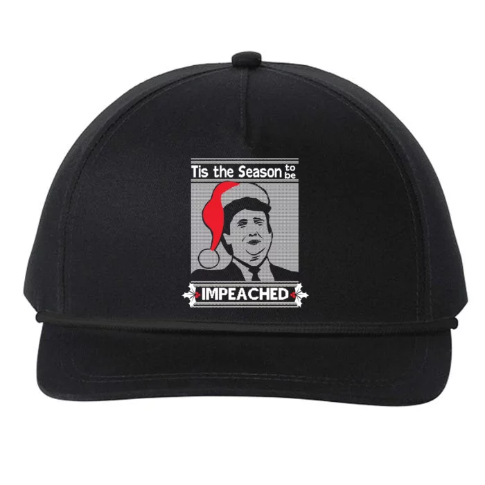 Tis The Season To Be Impeached Ugly Christmas Snapback Five-Panel Rope Hat