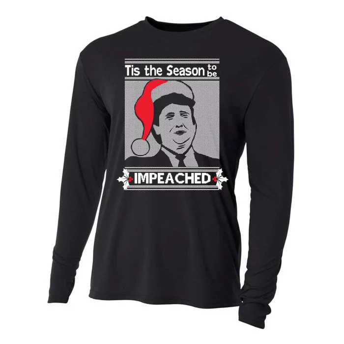 Tis The Season To Be Impeached Ugly Christmas Cooling Performance Long Sleeve Crew