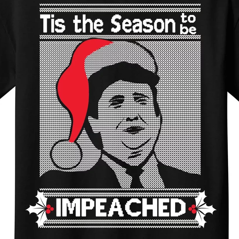 Tis The Season To Be Impeached Ugly Christmas Kids T-Shirt