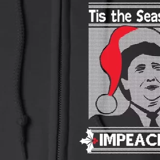 Tis The Season To Be Impeached Ugly Christmas Full Zip Hoodie