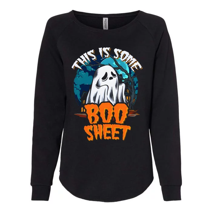 This Is Some Boosheet Halloween Ghost Costume Womens California Wash Sweatshirt