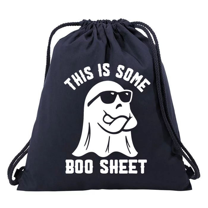 This Is Some Boo Sheet Ghost Cute Boo Ghost Halloween Spooky Drawstring Bag