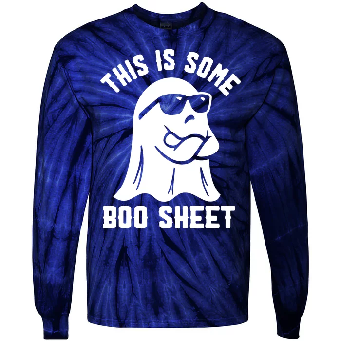 This Is Some Boo Sheet Ghost Cute Boo Ghost Halloween Spooky Tie-Dye Long Sleeve Shirt