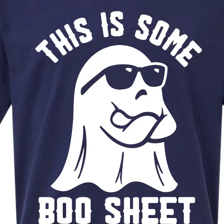 This Is Some Boo Sheet Ghost Cute Boo Ghost Halloween Spooky Sueded Cloud Jersey T-Shirt