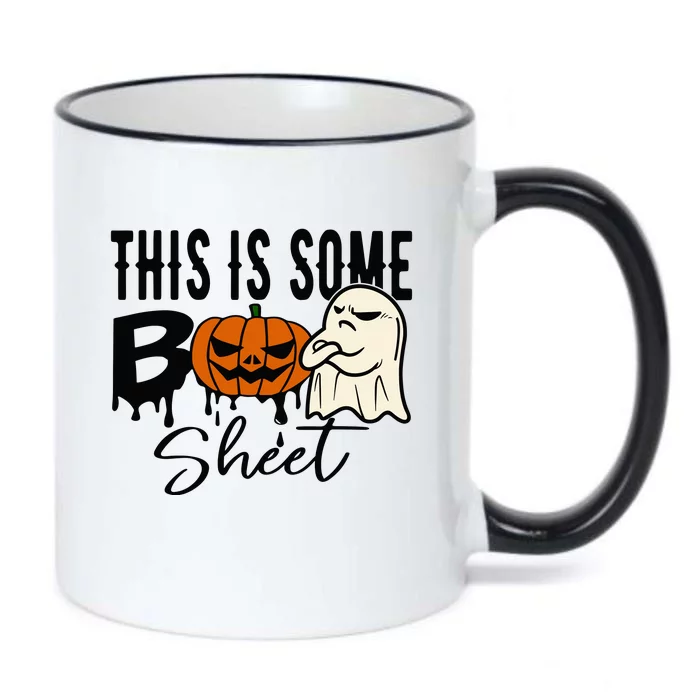 This Is Some Boo Sheet Halloween Costume Funny Angry Ghost Black Color Changing Mug