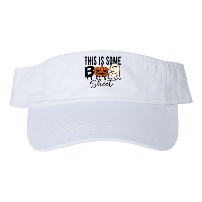 This Is Some Boo Sheet Halloween Costume Funny Angry Ghost Valucap Bio-Washed Visor