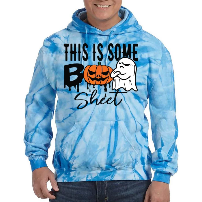 This Is Some Boo Sheet Halloween Costume Funny Angry Ghost Tie Dye Hoodie