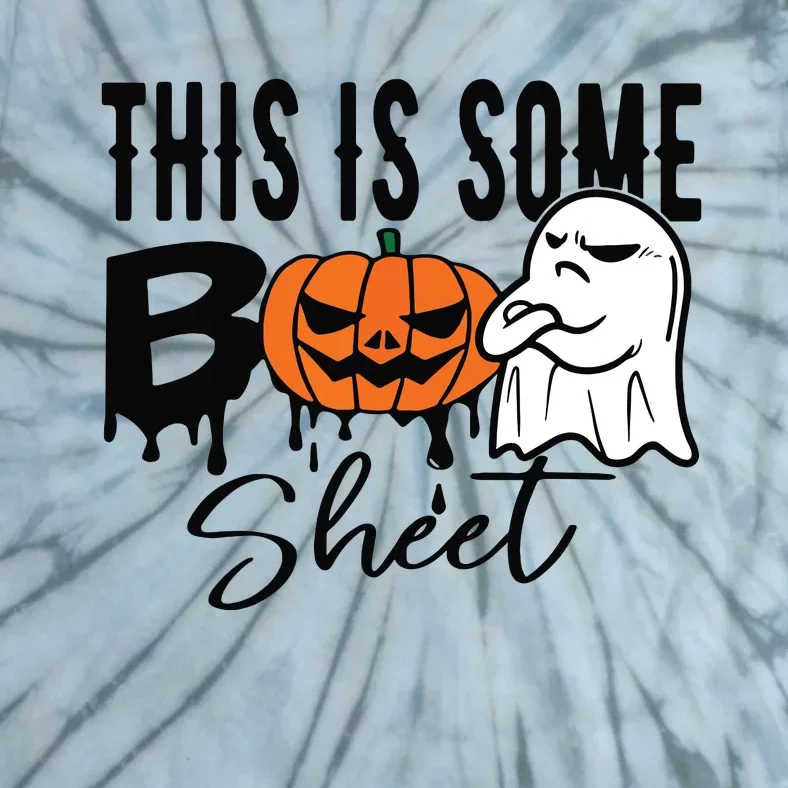 This Is Some Boo Sheet Halloween Costume Funny Angry Ghost Tie-Dye T-Shirt