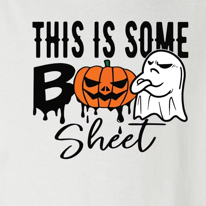 This Is Some Boo Sheet Halloween Costume Funny Angry Ghost Toddler Long Sleeve Shirt