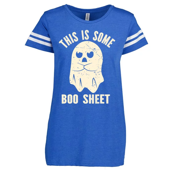 This Is Some Boo Sheet Halloween Costume Enza Ladies Jersey Football T-Shirt