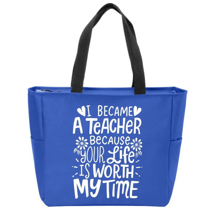 Teacher Inspirational Saying Great Gift Zip Tote Bag